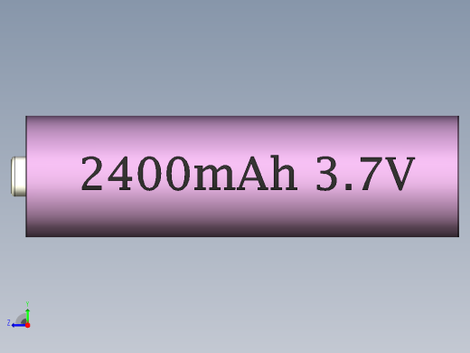 2400毫安时锂离子电池，电压3.7伏右视缩略图