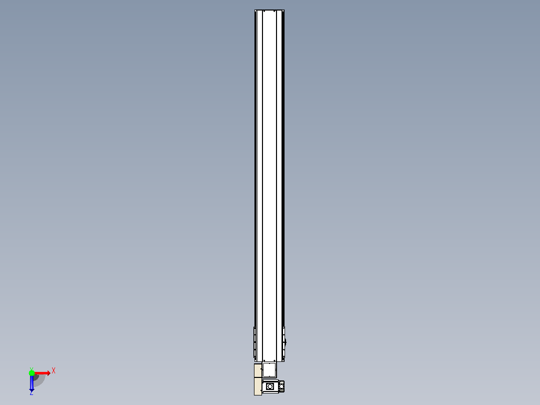 皮带直线轴半封闭可选导轨TPA-HNB-220D-176-L2200-ML-C-P1K-N3俯视图