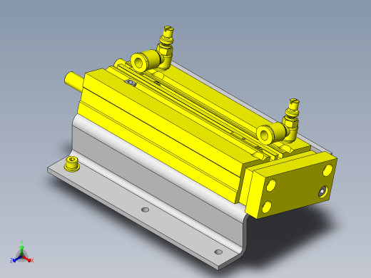 利用倾斜配置的气缸简单转换方向装置