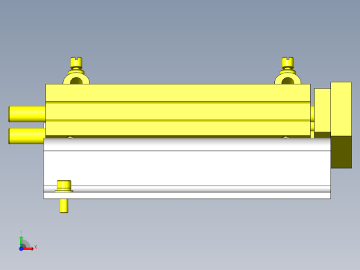 利用倾斜配置的气缸简单转换方向装置前视缩略图