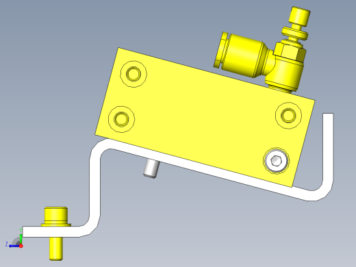 利用倾斜配置的气缸简单转换方向装置右视缩略图