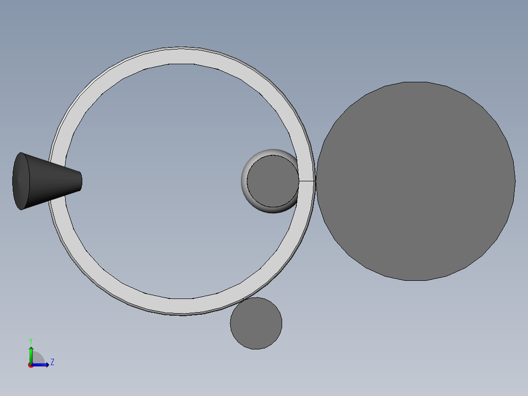 6320轴承外圈冷碾扩成形机理研究(sw13+说明书+分析图片)左视图