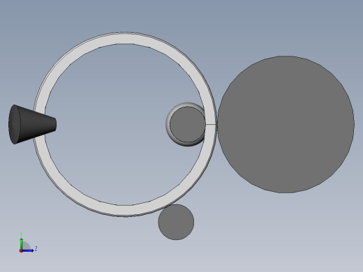 6320轴承外圈冷碾扩成形机理研究(sw13+说明书+分析图片)左视缩略图