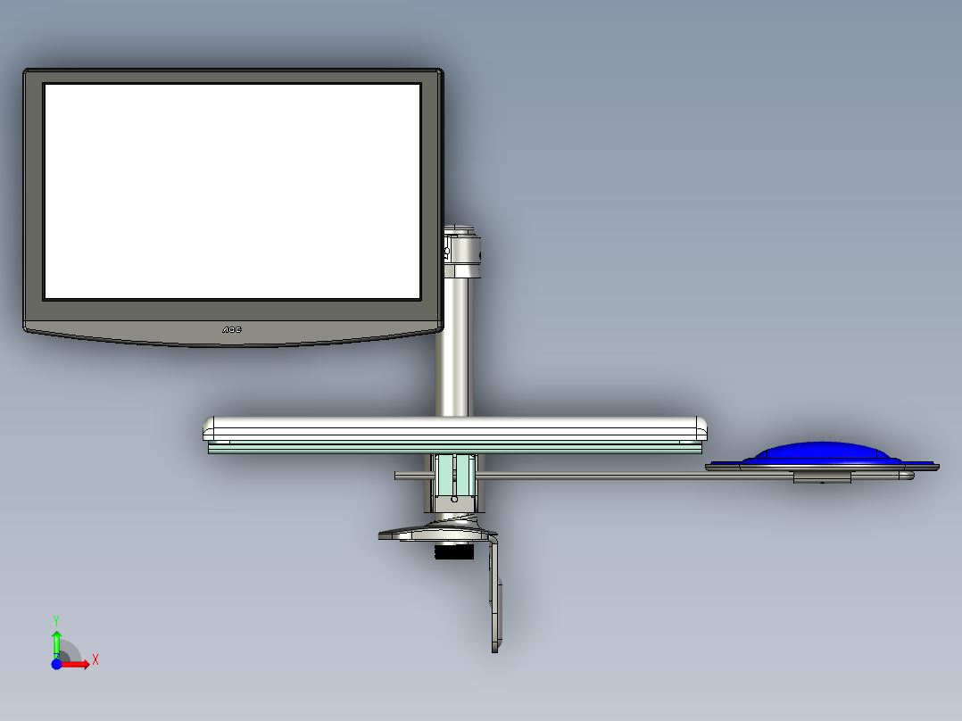 电脑支架前视图
