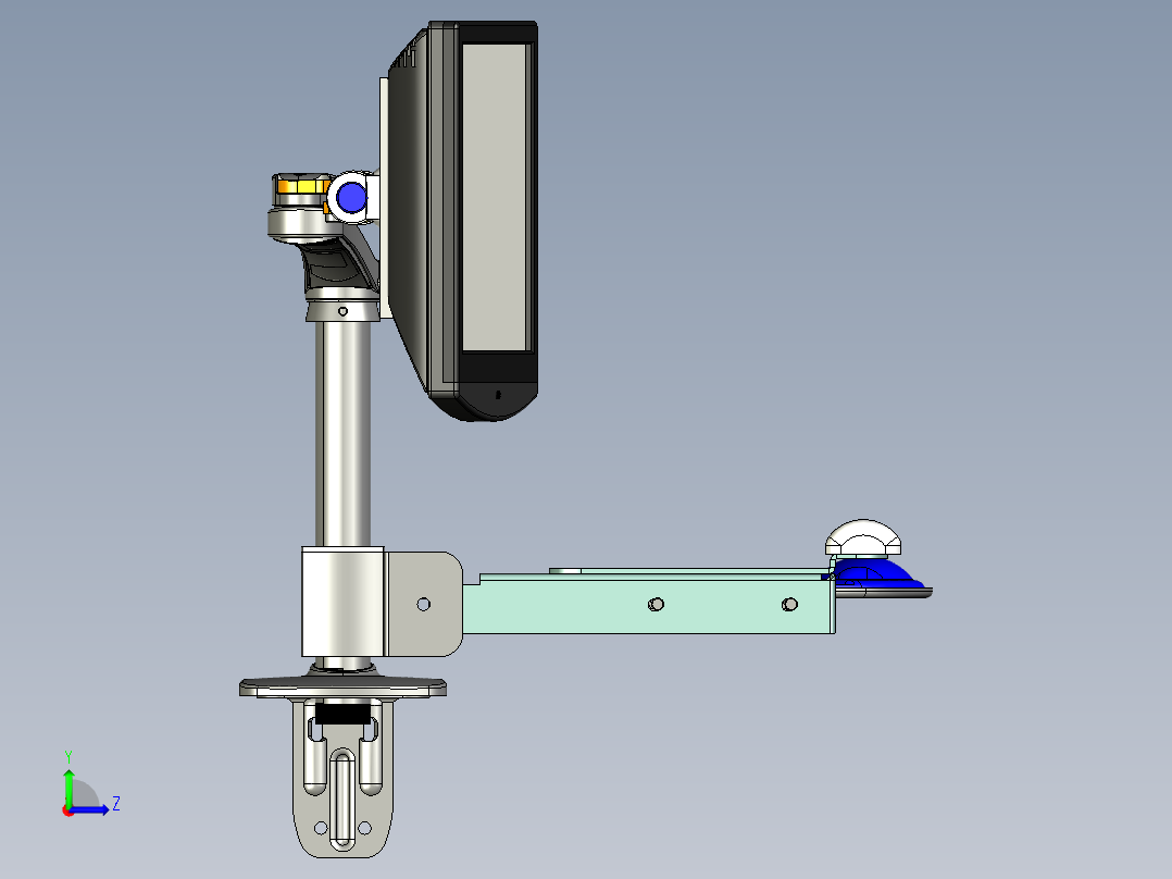 电脑支架左视图