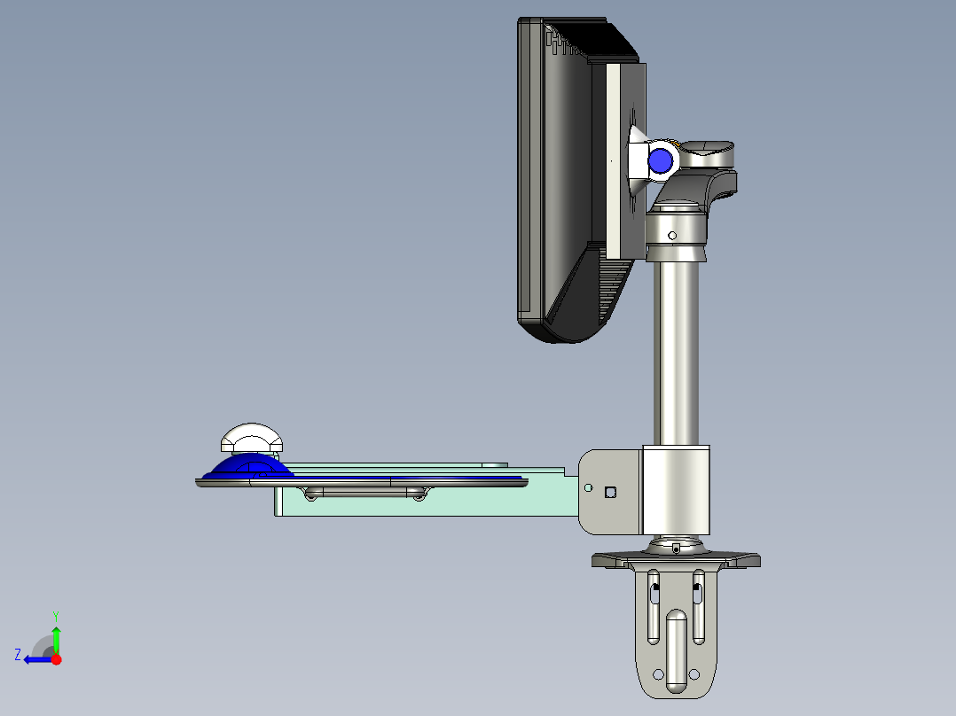 电脑支架右视图