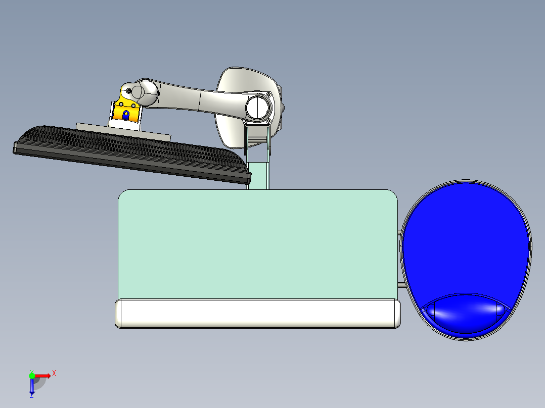 电脑支架俯视图