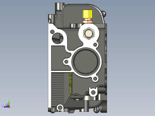 尼桑V6的VQ35发动机汽缸3D模型右视缩略图