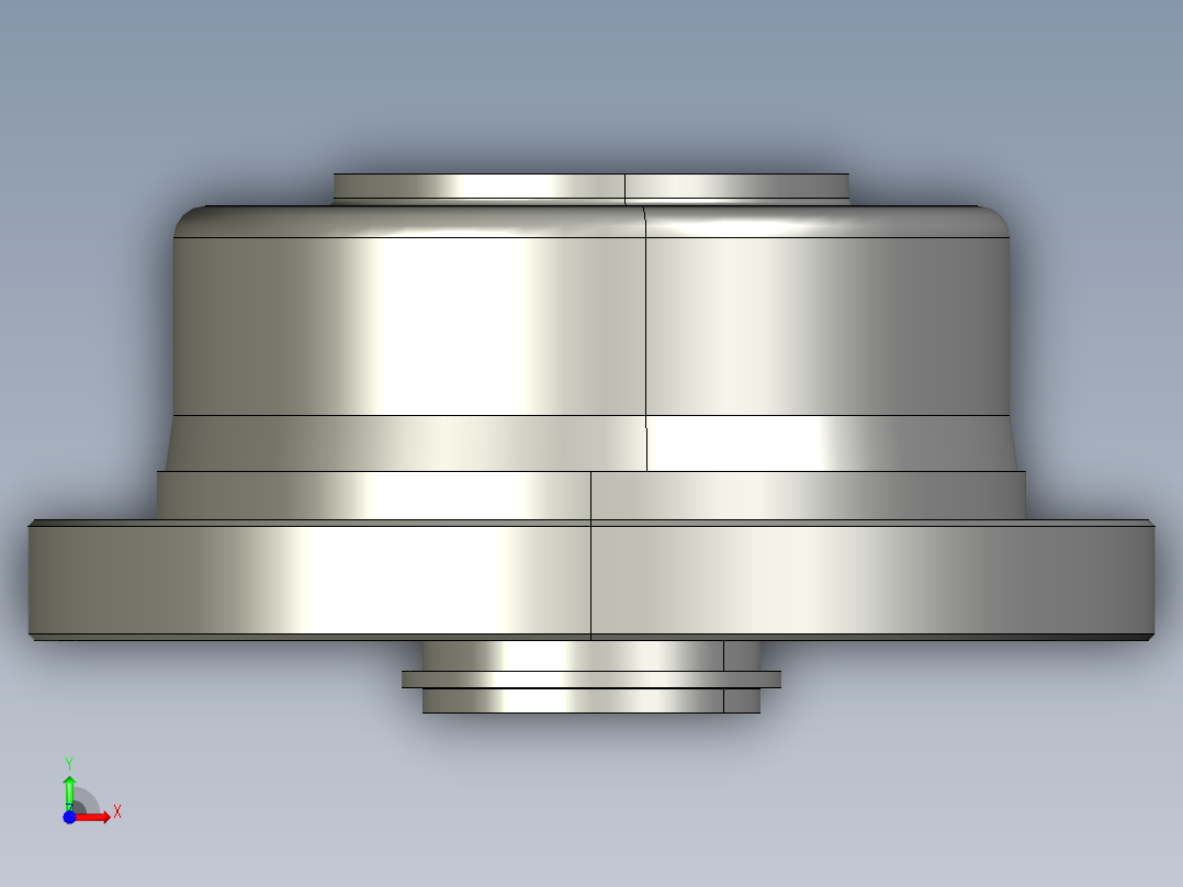 谐波减速器3D模型前视图