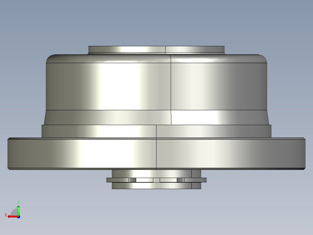 谐波减速器3D模型后视图