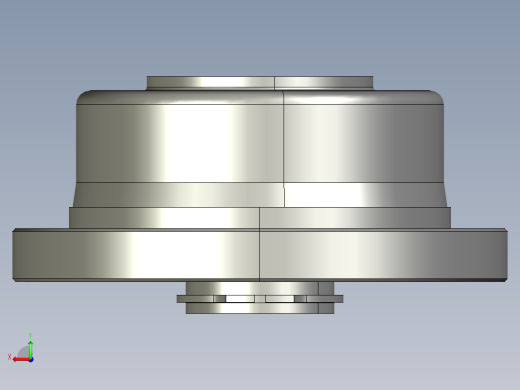谐波减速器3D模型后视缩略图