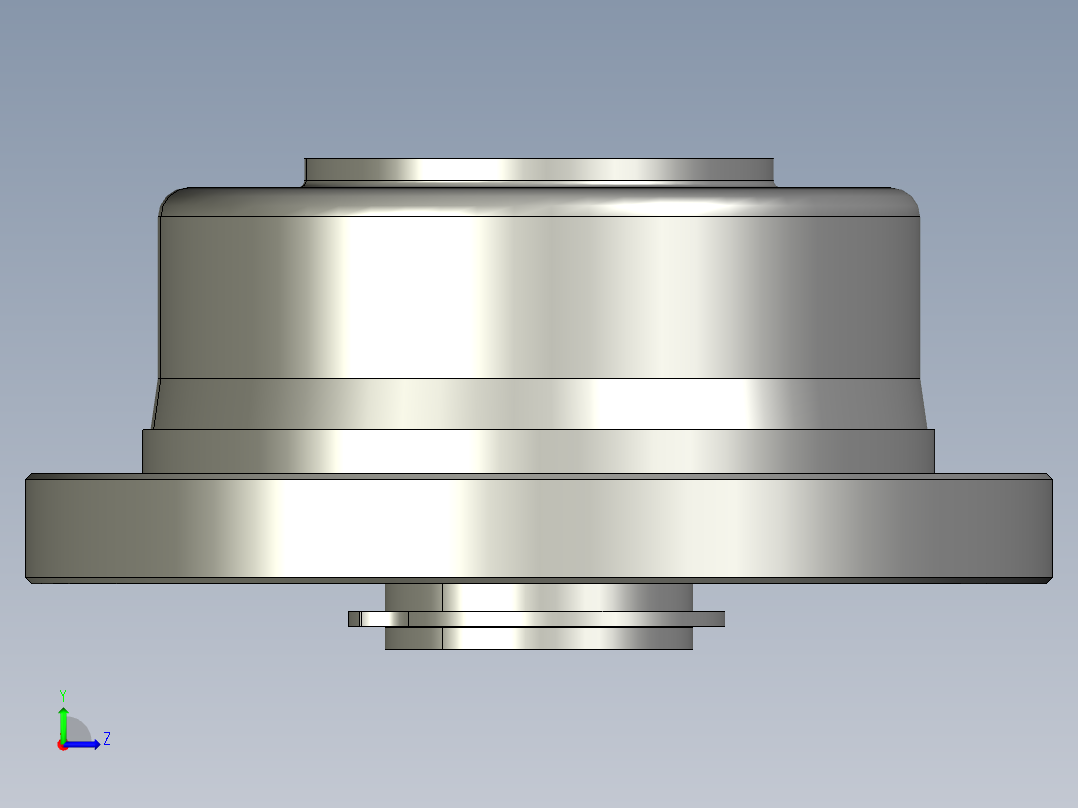 谐波减速器3D模型左视图
