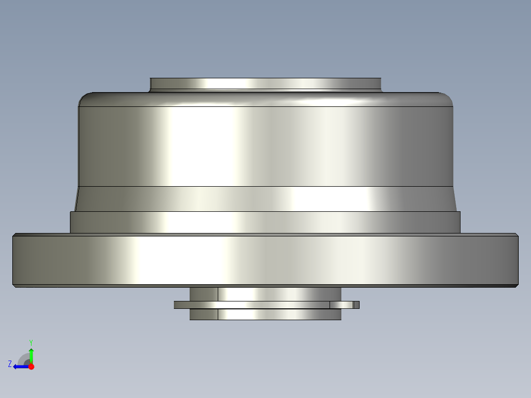 谐波减速器3D模型右视图