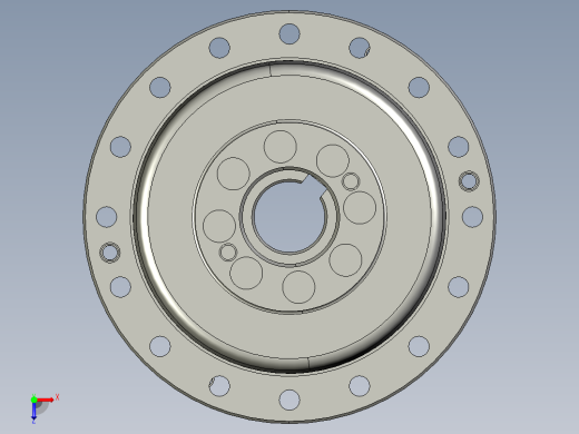 谐波减速器3D模型俯视缩略图