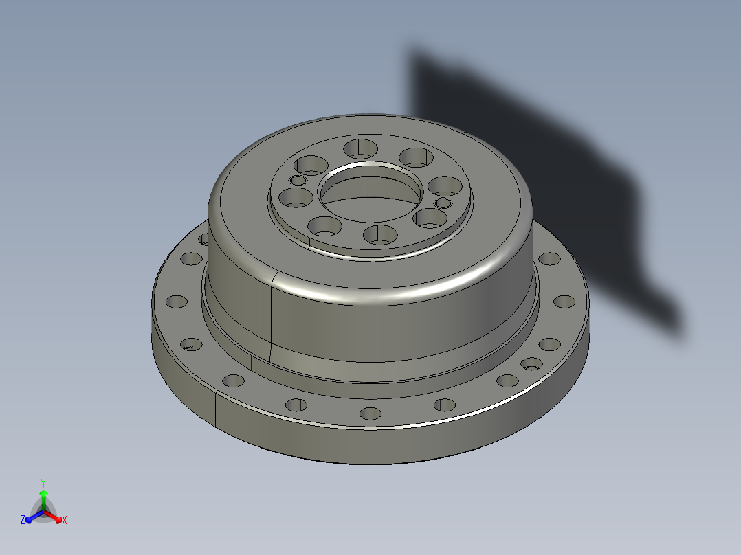 谐波减速器3D模型正等轴测图