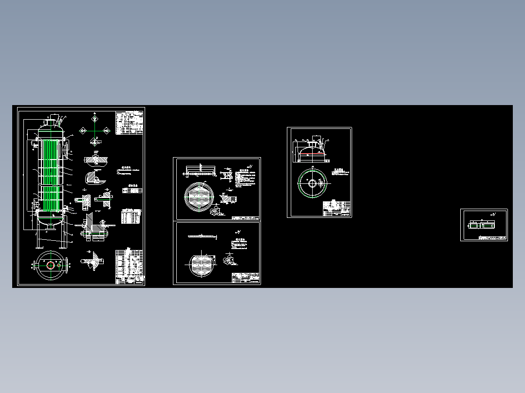 流量为300th 立式蒸汽冷凝器 