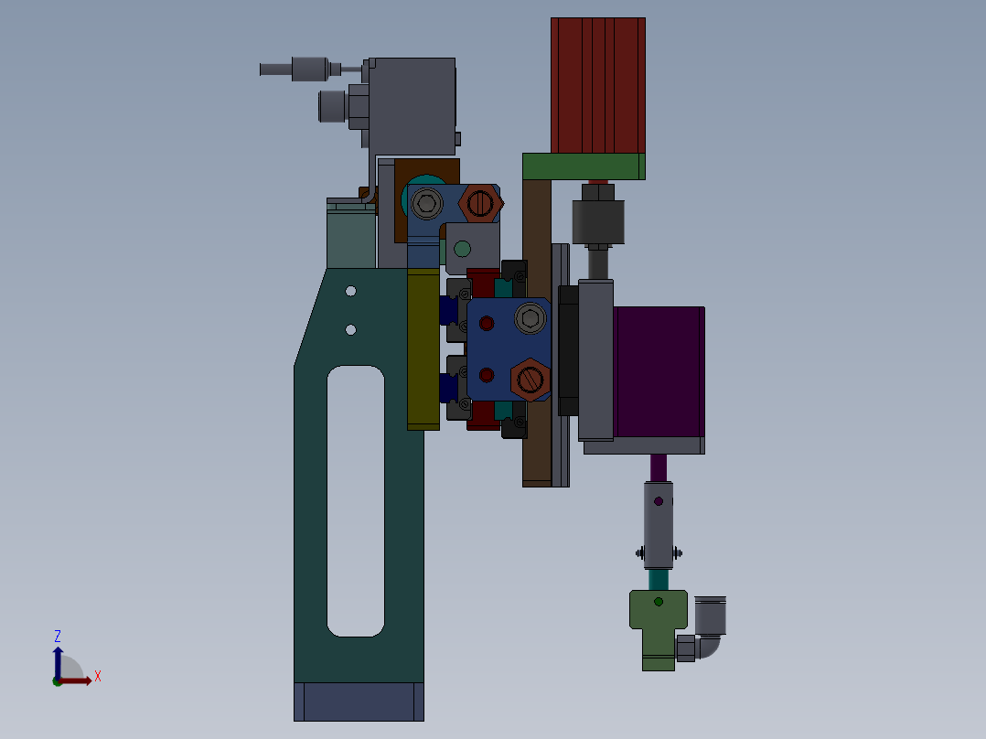气缸三位上下搬运左视图