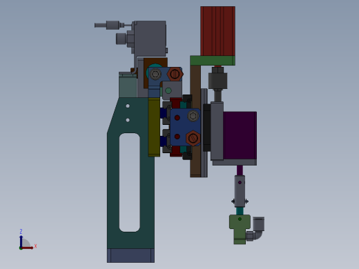 气缸三位上下搬运左视缩略图