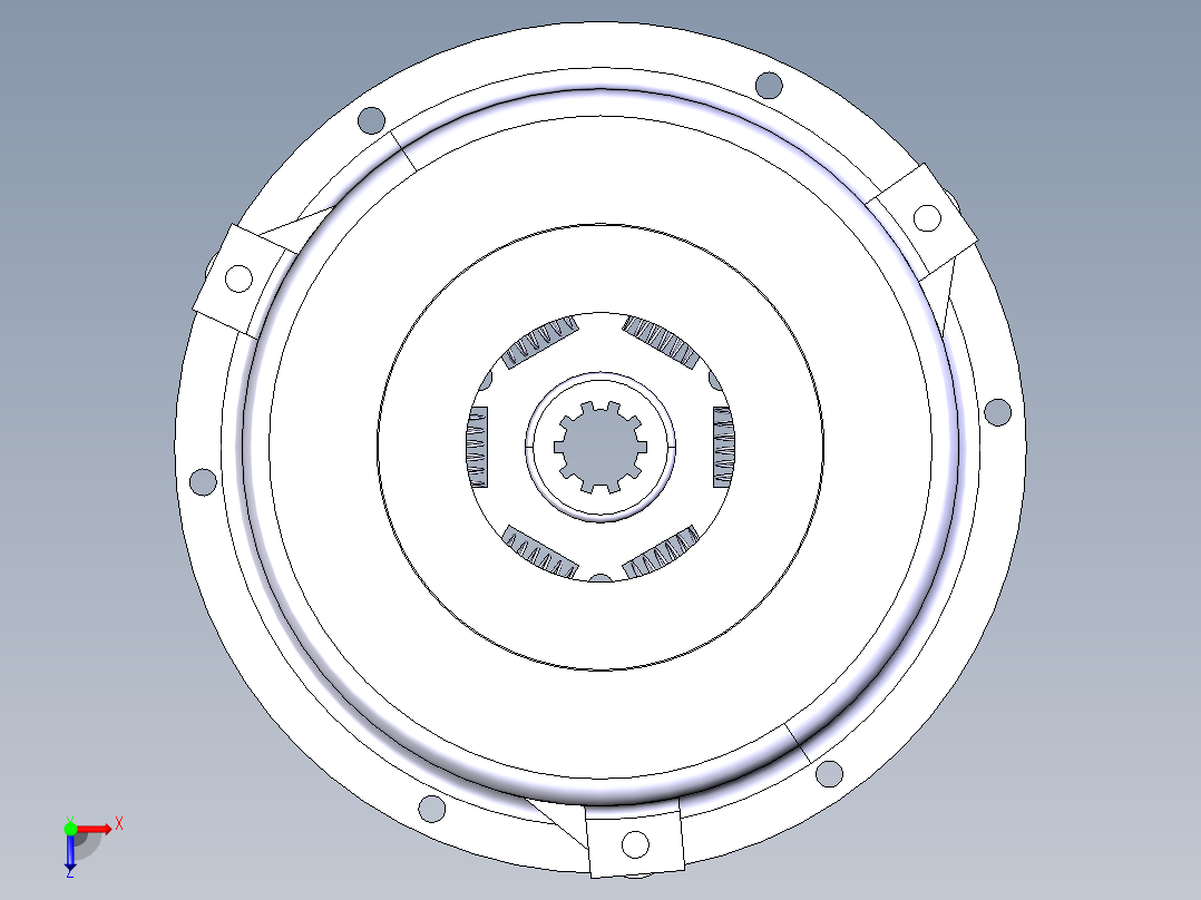 膜片弹簧离合器俯视图