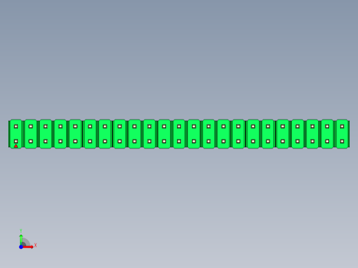 彩色公头100mil（2.54mm）系列-DS1021_green_2x23p_100mil_Type19_rev1.0前视缩略图
