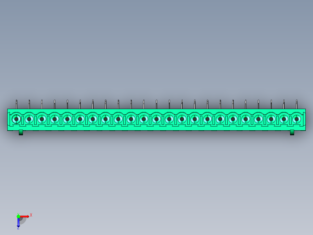 DEGSON 2EDG 系列 5.0mm 可插拔接线端子组-2EDGA-5.0-23P-14-00AH俯视图