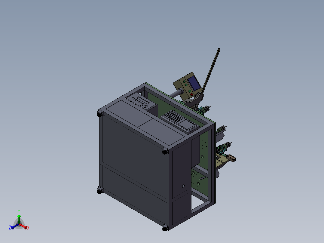 模组测试三合一正等轴测图