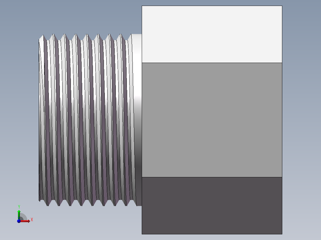 转接头-内外丝等径 DN25前视图