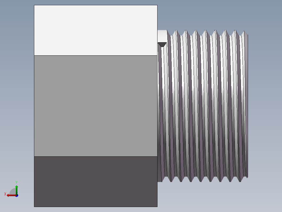 转接头-内外丝等径 DN25后视图