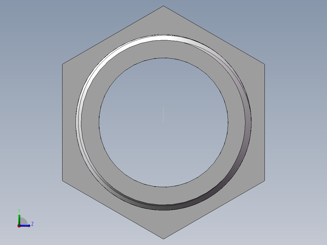 转接头-内外丝等径 DN25左视图