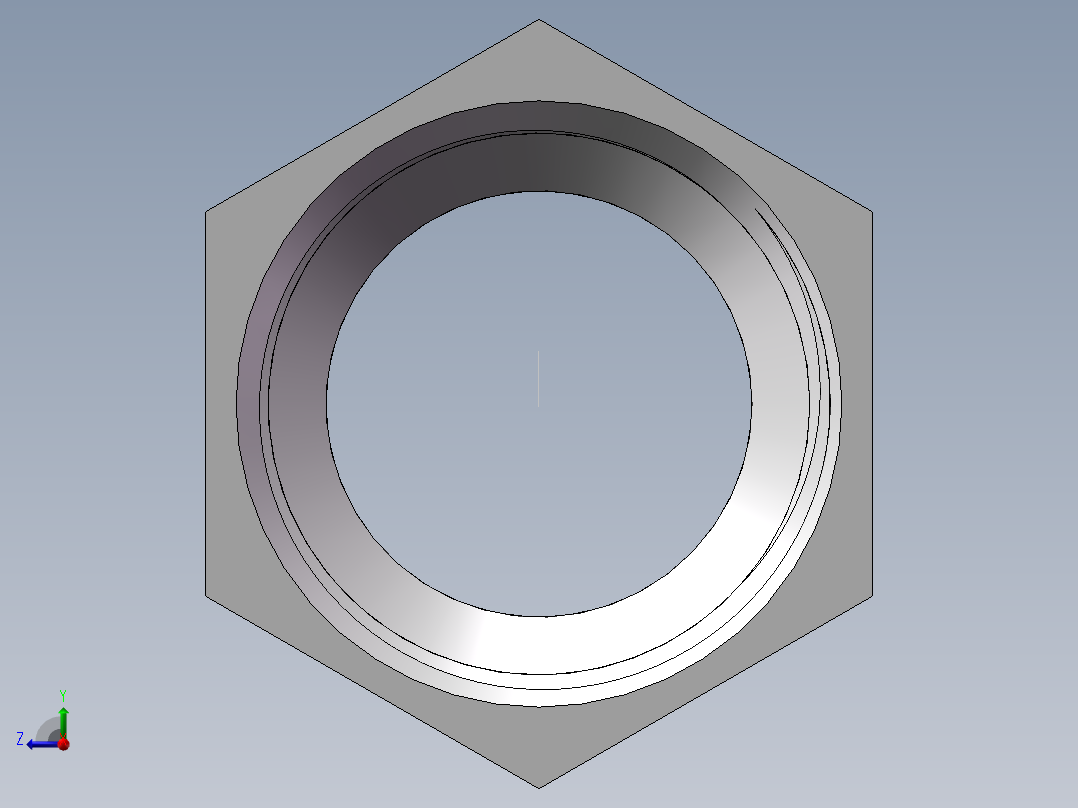 转接头-内外丝等径 DN25右视图