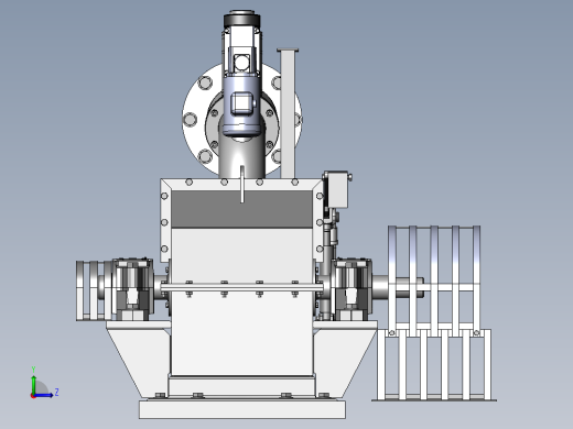 冲击式水轮机左视缩略图