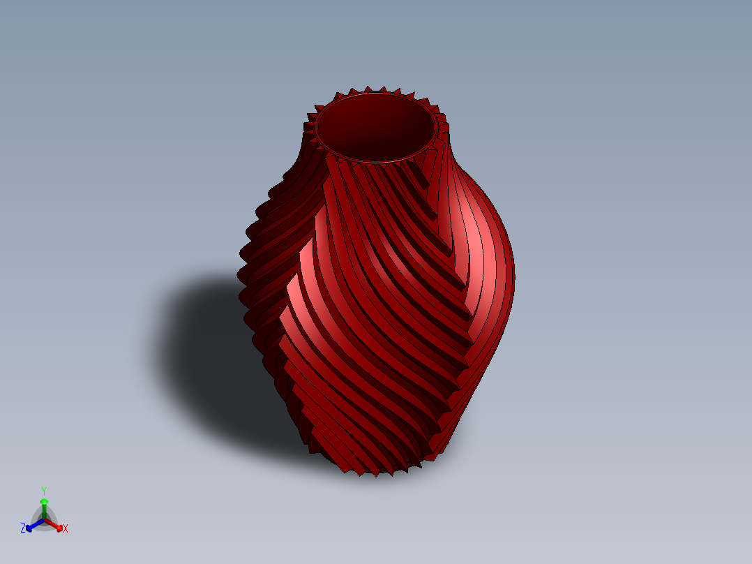 sequence-vase-花瓶模型正等轴测图