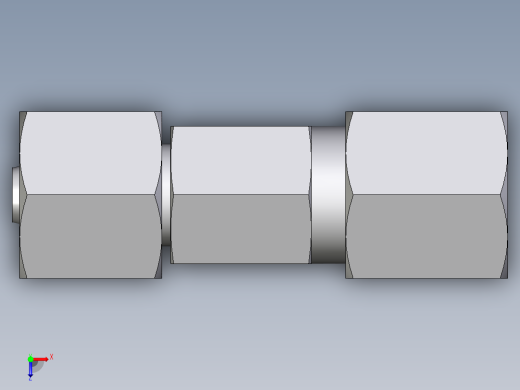 卡套式工业通用硬管接头EO_Distance_piece_adapter_DA06S71俯视缩略图
