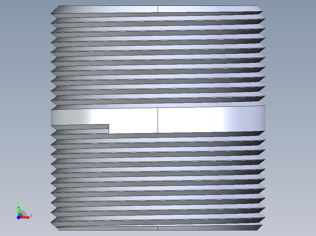 聚氯乙烯配件33-Sch80_Nipple_MPTxMPT_861-214_1.5in x 2in前视图