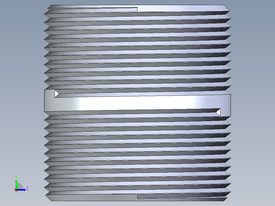 聚氯乙烯配件33-Sch80_Nipple_MPTxMPT_861-214_1.5in x 2in左视图