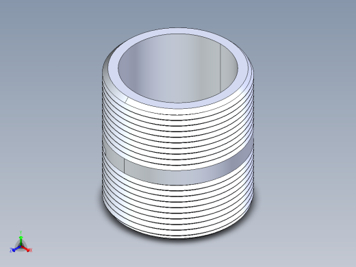 聚氯乙烯配件33-Sch80_Nipple_MPTxMPT_861-214_1.5in x 2in正等轴测缩略图