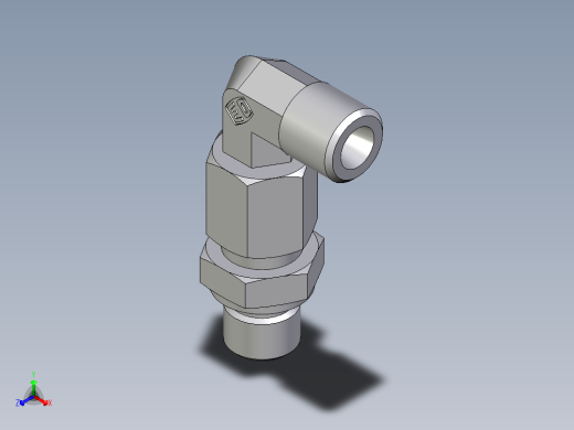 卡套式工业通用硬管接头EO_Assembled_adjustable_standpipe_elbow_EVW06SROMD71正等轴测缩略图