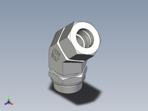 卡套式工业通用硬管接头EO_Adjustable_locknut_45_deg_elbow_VEE30SMORCF