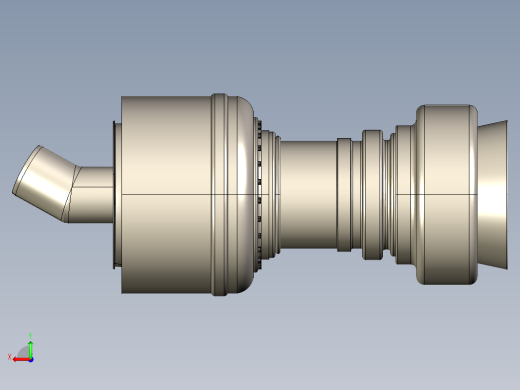 燃气轮机gas-turbin引擎---模型格式为 stp后视缩略图