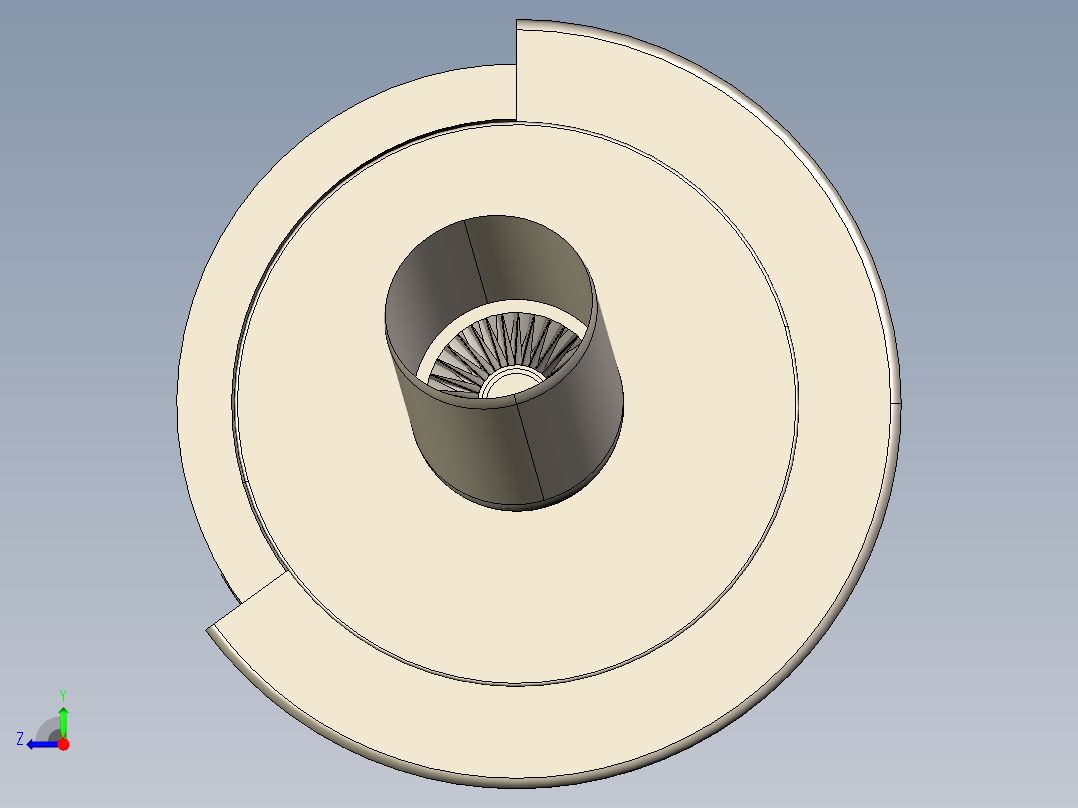 燃气轮机gas-turbin引擎---模型格式为 stp右视图