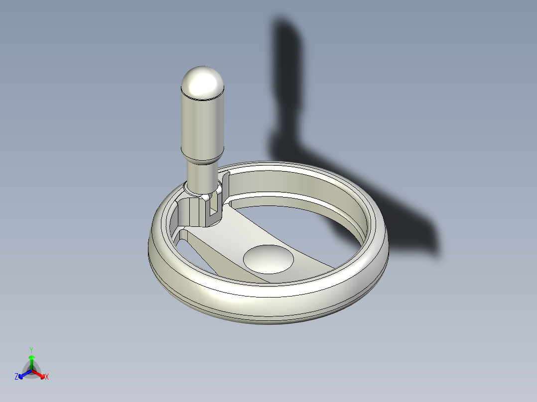 人體工學型二幅手輪ETW+IR-3D多系列多零件图纸模型主视图