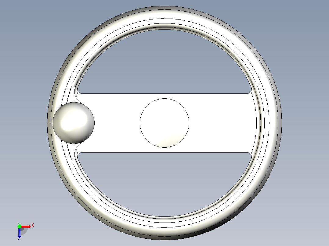 人體工學型二幅手輪ETW+IR-3D多系列多零件图纸模型俯视图