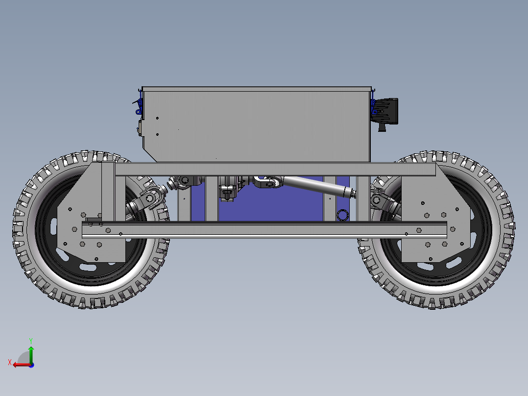 车轮架总成L 新型遥控四驱运输车部件2后视图