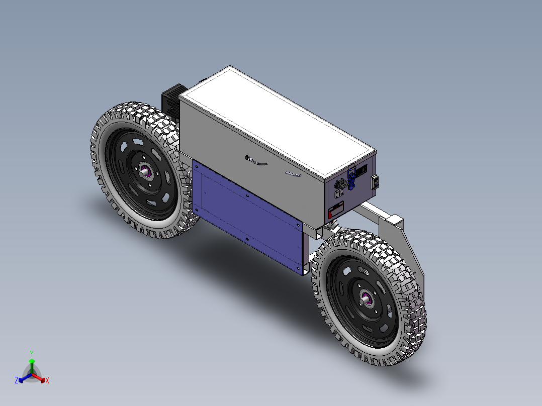车轮架总成L 新型遥控四驱运输车部件2正等轴测图