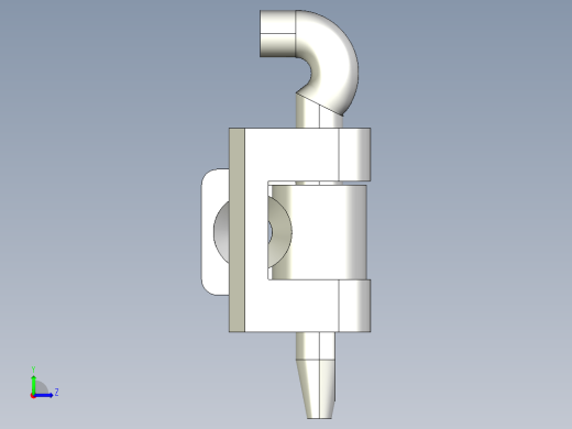 梢型鉸鏈PLH581,582-3D多系列多零件图纸模型左视缩略图