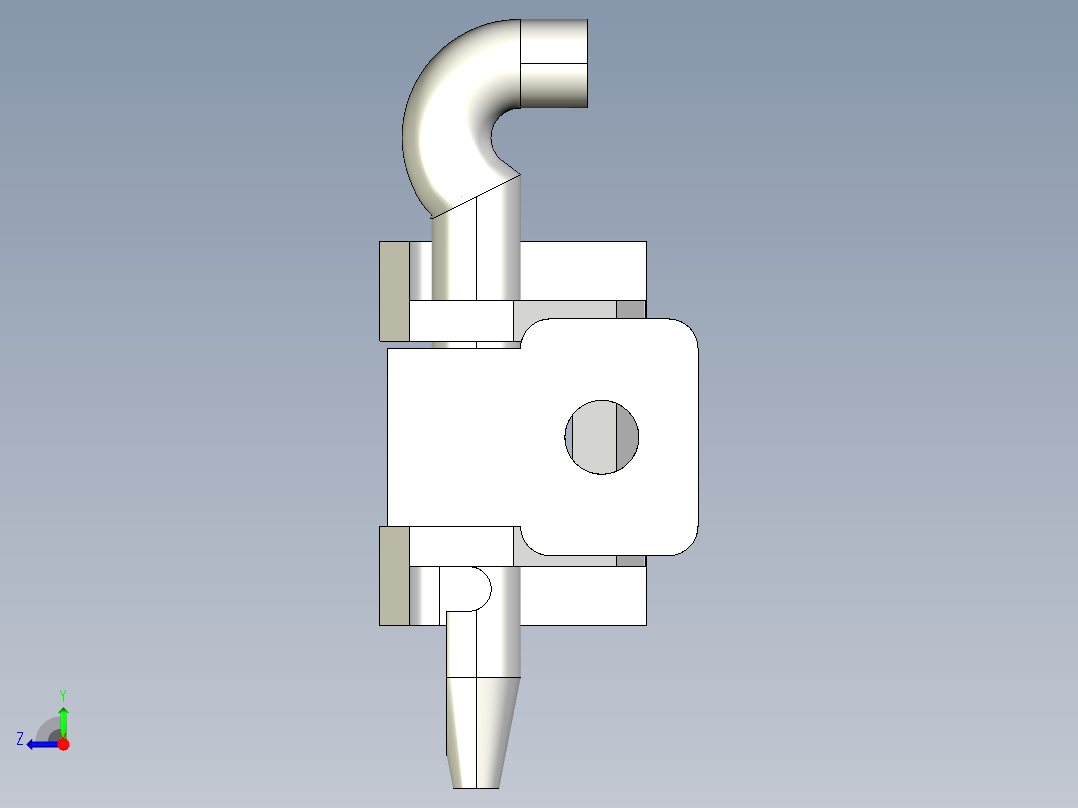 梢型鉸鏈PLH581,582-3D多系列多零件图纸模型右视图