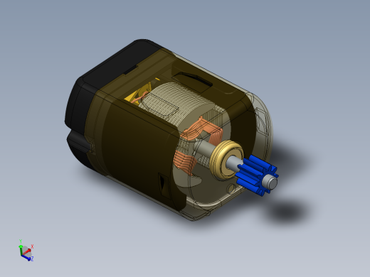 直流电动机马达主视缩略图