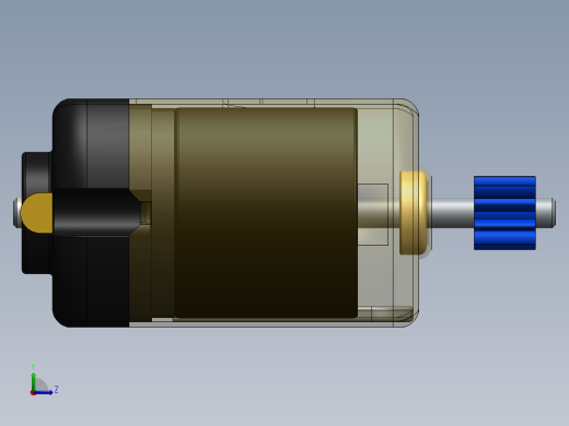 直流电动机马达左视缩略图