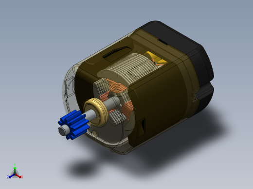 直流电动机马达正等轴测缩略图