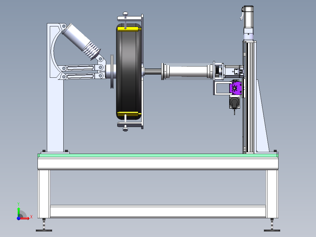 轮毂驱动电动汽车悬架振动试验台设计1444295前视图